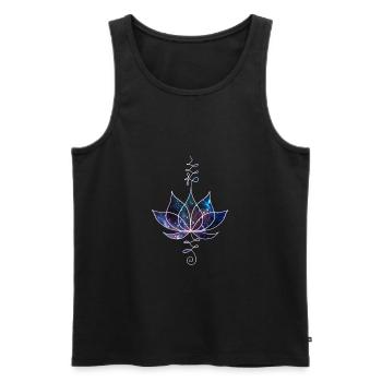 lotus - Débardeur bio Premium Homme - noir - Devant - Michal (187cm)
