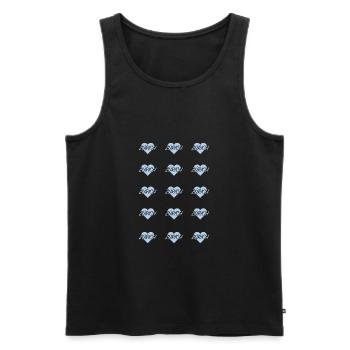 I LOVE ZÜRICH multi serenity blue - Men's Premium Organic Tank Top - black - Front - AI Model Male 178 light (178cm)