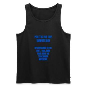 Politik - Männer Premium Bio Tank Top - Schwarz - Vorne - Michal (187cm)