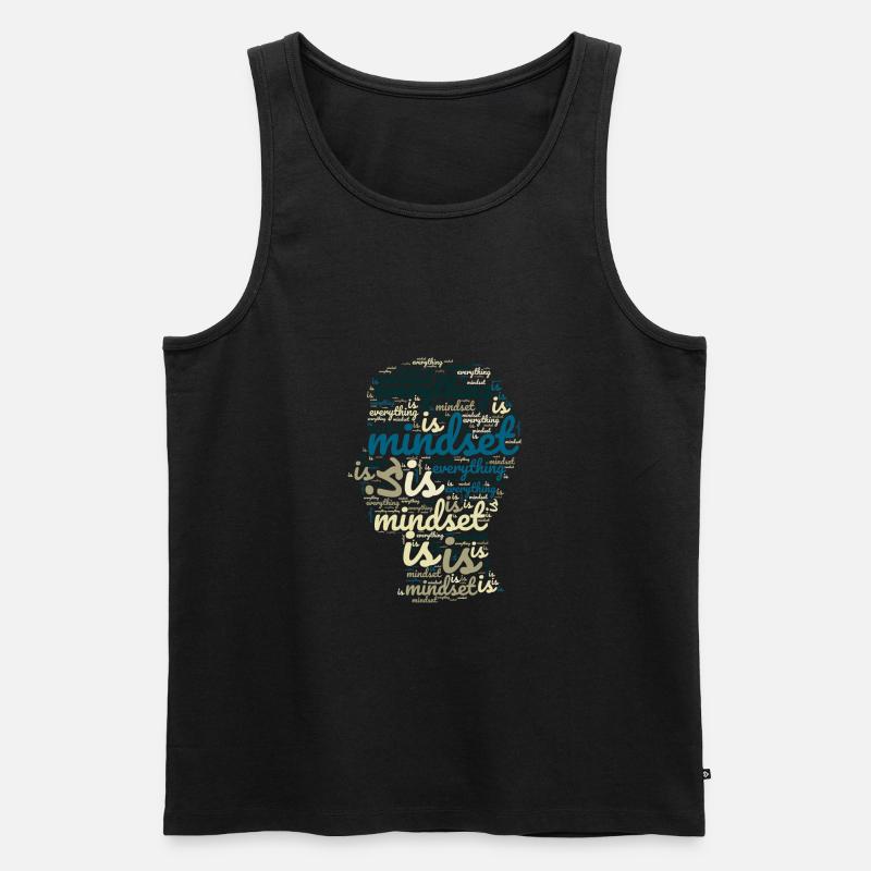 Mindset is Everything - Männer Premium Bio Tank Top - Schwarz