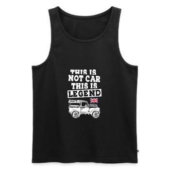 This is not Car This is Legend Landy - Men's Premium Organic Tank Top - black - Front - AI Model Male 178 light (178cm)