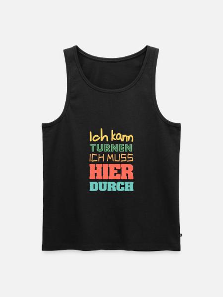 Turnen - Männer Premium Bio Tank Top - Schwarz