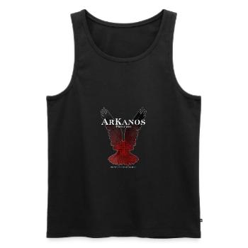 Arkanos Präludium - Männer Premium Bio Tank Top - Schwarz - Vorne - AI Model Male 178 light (178cm)