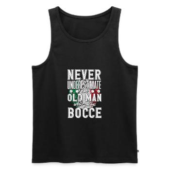 Bocce Ball Player Boules Never Underestimate An - Männer Premium Bio Tank Top - Schwarz - Vorne - Michal (187cm)