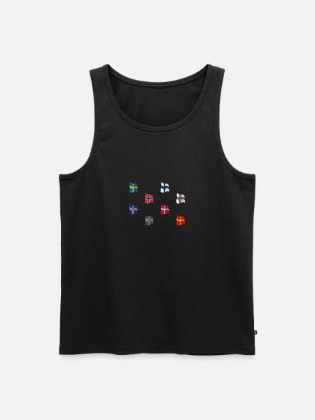 Flags Scandinavia - Men's Premium Organic Tank Top - black