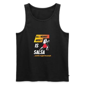 Salsa Dancer Dancer - Men's Premium Organic Tank Top - black - Front - AI Model Male 178 light (178cm)