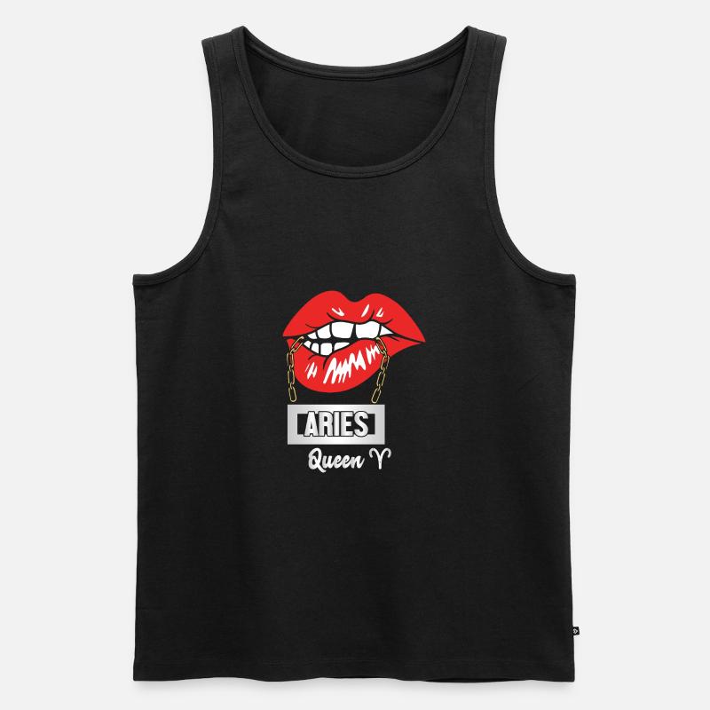 Sternzeichen Widder - Männer Premium Bio Tank Top - Schwarz