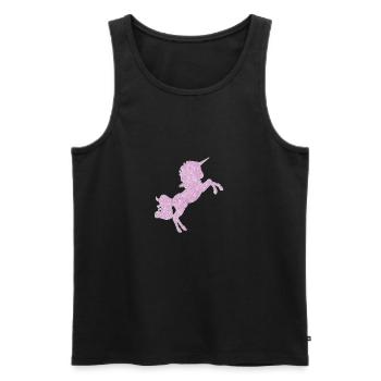 unicorn - Men's Premium Organic Tank Top - black - Front - Michal (187cm)