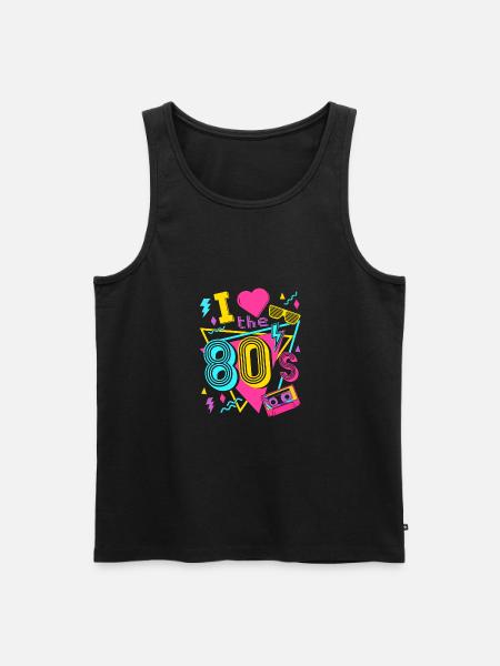 I love the 80s - Men's Premium Organic Tank Top - black