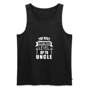 Best Brothers level up to Uncle - Débardeur bio Premium Homme - noir - Devant - Michal (187cm)