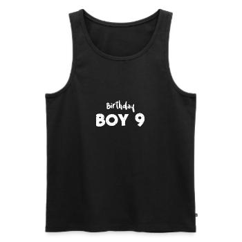 Birthday Boy 9 - Motorcycle - Männer Premium Bio Tank Top - Schwarz - Vorne - Michal (187cm)