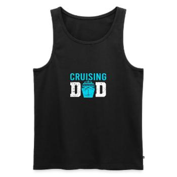 Kreuzfahrt Kreuzfahrtschiff Cruise Vintage Cruiser - Männer Premium Bio Tank Top - Schwarz - Vorne - AI Model Male 178 light (178cm)