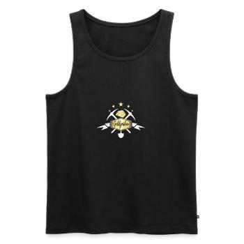 Goldgräber nach Goldbarren white - Männer Premium Bio Tank Top - Schwarz - Vorne - Michal (187cm)