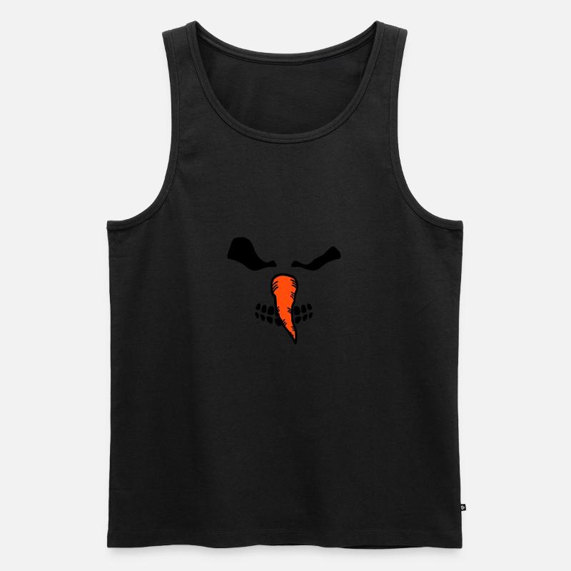 Schneemann - Männer Premium Bio Tank Top - Schwarz