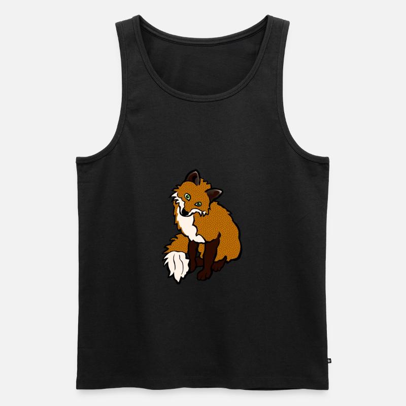 Fuchs - Männer Premium Bio Tank Top - Schwarz