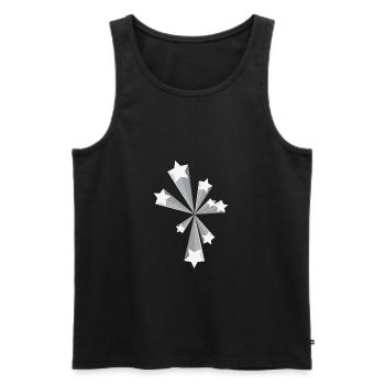 Flying Stars Sterne fliegende Stern Star - Männer Premium Bio Tank Top - Schwarz - Vorne - AI Model Male 178 light (178cm)