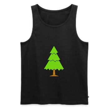 baum tree baumstamm wald forest woods190 - Männer Premium Bio Tank Top - Schwarz - Vorne - Michal (187cm)