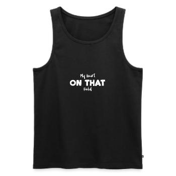 My Heart On That Field - Soccer - Männer Premium Bio Tank Top - Schwarz - Vorne - Michal (187cm)