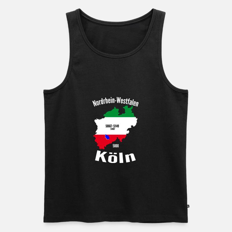 NRW Köln - Männer Premium Bio Tank Top - Schwarz