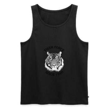 Tiger Force - Männer Premium Bio Tank Top - Schwarz - Vorne - AI Model Male 178 light (178cm)