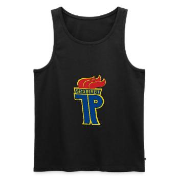 Jungpioniere seid bereit! - Männer Premium Bio Tank Top - Schwarz - Vorne - AI Model Male 178 light (178cm)