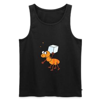 Ant sugar cubes sugar cubes sugar - Men's Premium Organic Tank Top - black - Front - AI Model Male 178 light (178cm)