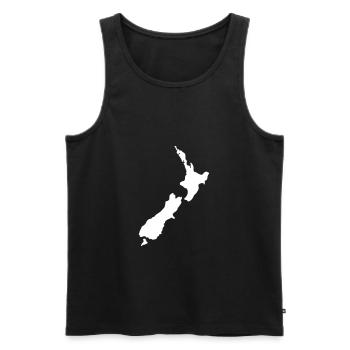New Zealand - Männer Premium Bio Tank Top - Schwarz - Vorne - Michal (187cm)