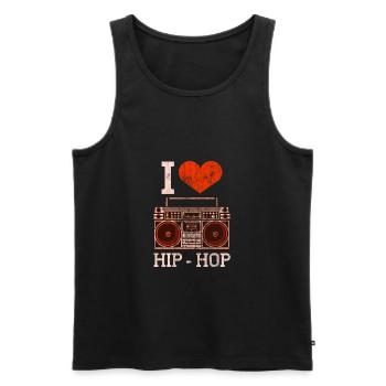 Hip Hop - Männer Premium Bio Tank Top - Schwarz - Vorne - Michal (187cm)