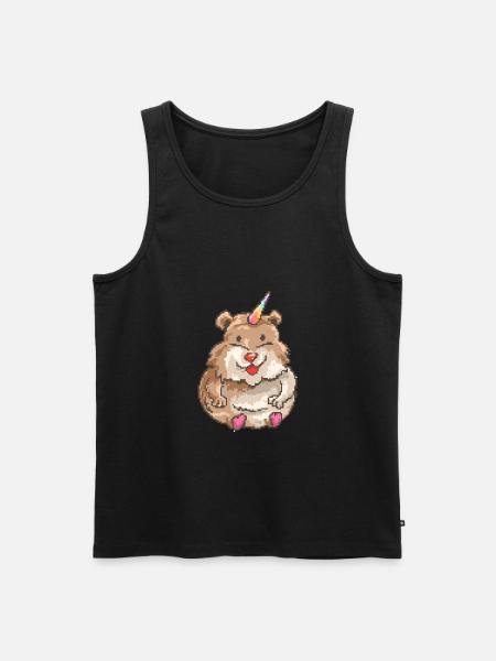 Hamster Unicorn Unicorn Shirt Tees - Men's Premium Organic Tank Top - black