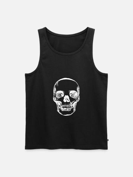 Totenkopf - Männer Premium Bio Tank Top - Schwarz