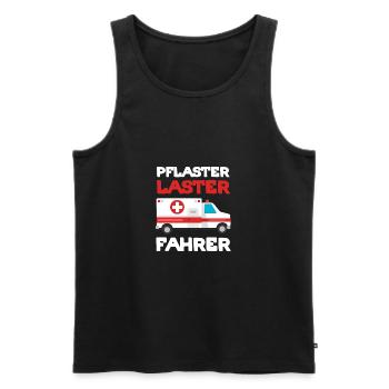 Rettungssanitäter Sanitäter Pflaster Laster Spruch - Männer Premium Bio Tank Top - Schwarz - Vorne - Michal (187cm)