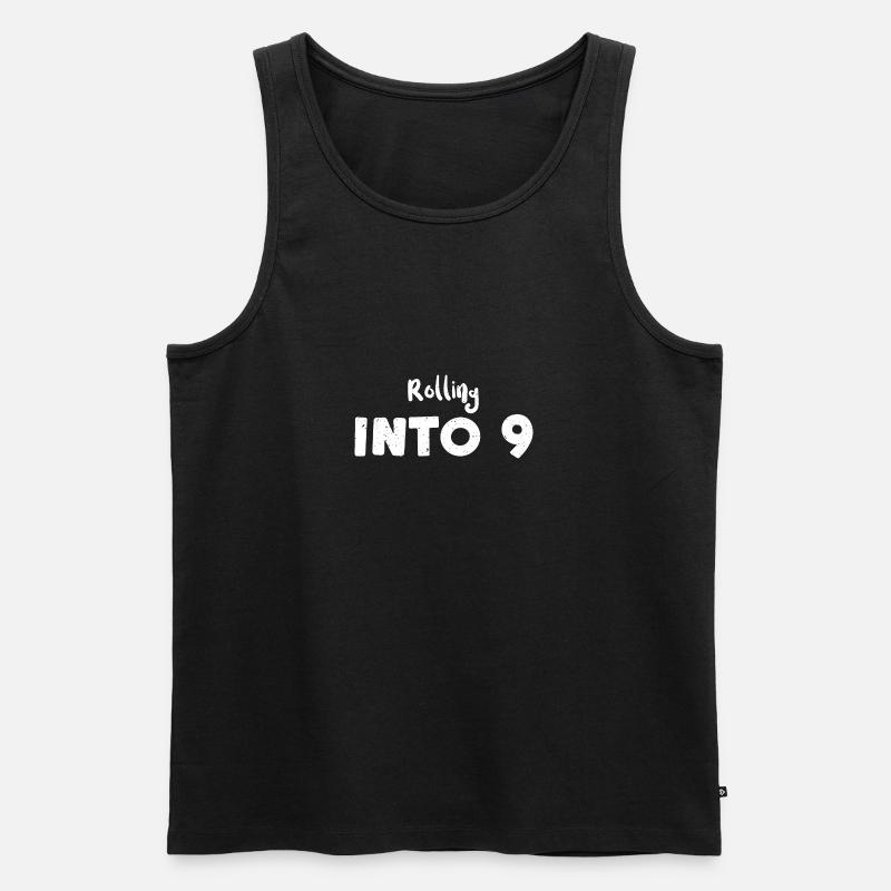 Rolling Into 9 - Birthday - Männer Premium Bio Tank Top - Schwarz
