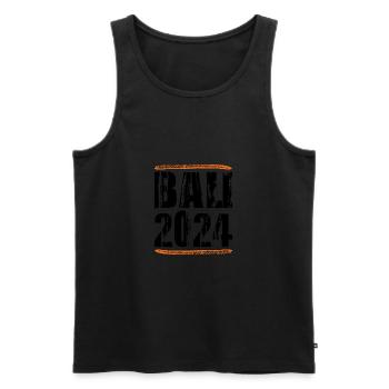 Bali 2024 Saying - Men's Premium Organic Tank Top - black - Front - Michal (187cm)