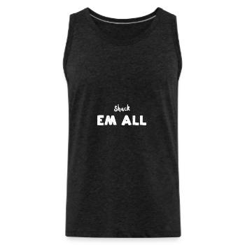 Shuck Em All - Crustacés - Débardeur bio Premium Homme - charbon - Devant - Alexander (188cm)
