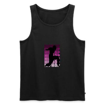 hip hop - Débardeur bio Premium Homme - noir - Devant - AI Model Male 178 light (178cm)