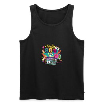 Wie Totally 80er Retro Vintage 1980er Party Geschenk - Männer Premium Bio Tank Top - Schwarz - Vorne - Michal (187cm)