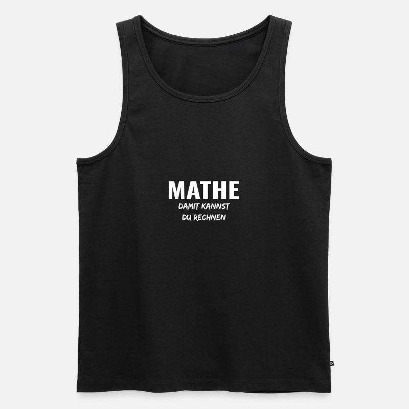 Mathe - Männer Premium Bio Tank Top - Schwarz