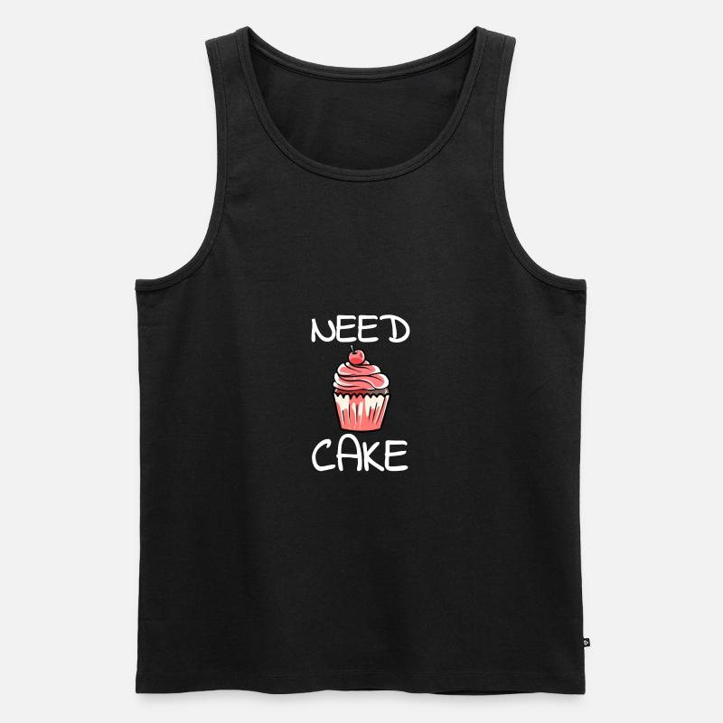 Cupcake - Männer Premium Bio Tank Top - Schwarz