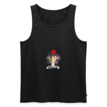 Les filles peuvent faire tout ce que les femmes veulent pour le féminisme - Débardeur bio Premium Homme - noir - Devant - AI Model Male 178 light (178cm)