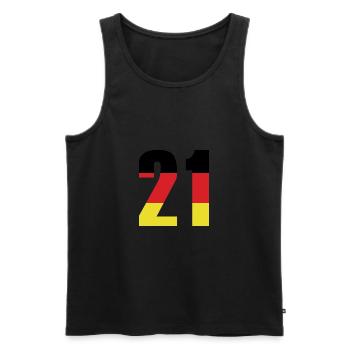 Maillot 21 Numéro Allemagne - Débardeur bio Premium Homme - noir - Devant - Michal (187cm)