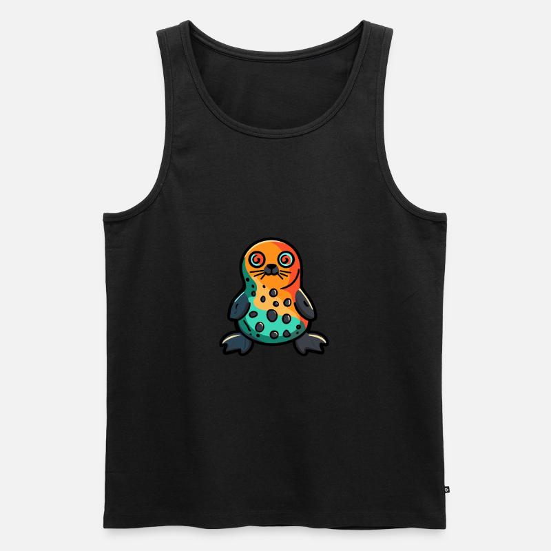 Robbe Tier Halloween Tier - Männer Premium Bio Tank Top - undefined
