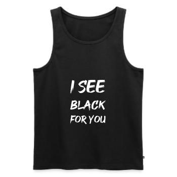 I see black for you - Männer Premium Bio Tank Top - Schwarz - Vorne - AI Model Male 178 light (178cm)