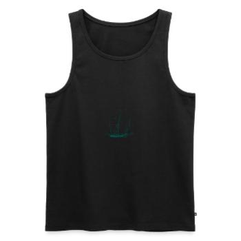 Grayhound Lugger - Men's Premium Organic Tank Top - black - Front - AI Model Male 178 light (178cm)