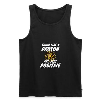 Chemie Shirt Science Think like a proton Chemistry - Men's Premium Organic Tank Top - black - Front - AI Model Male 178 light (178cm)