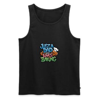 Papaist baker our Pape likes to bake - Men's Premium Organic Tank Top - black - Front - AI Model Male 178 light (178cm)