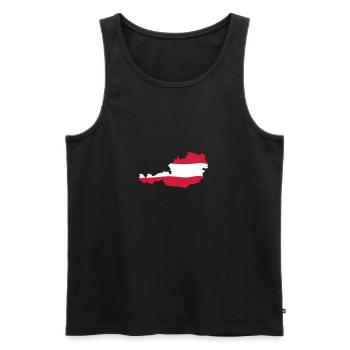 Österreich, Austria - Männer Premium Bio Tank Top - Schwarz - Vorne - AI Model Male 178 light (178cm)