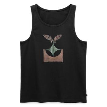 Curious Anima #1 - Men's Premium Organic Tank Top - black - Front - AI Model Male 178 light (178cm)