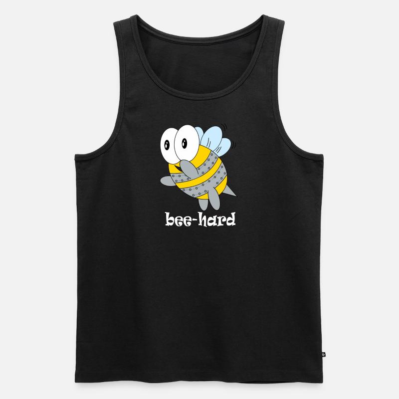 bee hard - Männer Premium Bio Tank Top - Schwarz