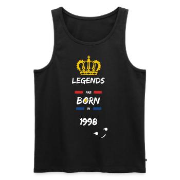 Legends are born in 1998 Spruch Druck - Männer Premium Bio Tank Top - Schwarz - Vorne - Michal (187cm)