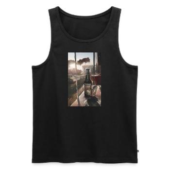 Beer - Männer Premium Bio Tank Top - Schwarz - Vorne - Michal (187cm)